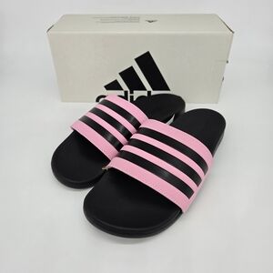 New adidas Adilette Comfort Slides True Pink Core Black Women's Shoes Size 11